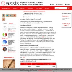 La meningite in Toscana - AsSISAsSIS