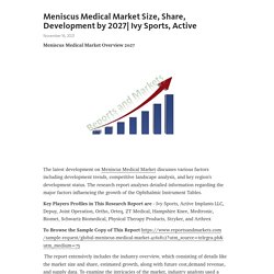Meniscus Medical Market Size, Share, Development by 2027