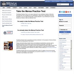 Home Test - American Mensa, Ltd.