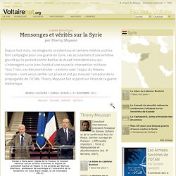Mensonges et vérités sur la Syrie