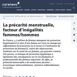 La précarité menstruelle, facteur d’inégalités femmes/hommes
