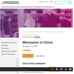 Menswear in China