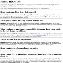 Mental Heuristics Page