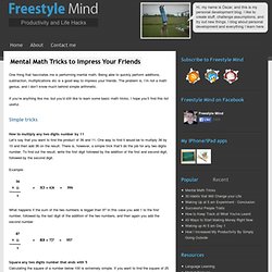 Mental Math Tricks to Impress Your Friends