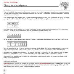 Binary Numbers System