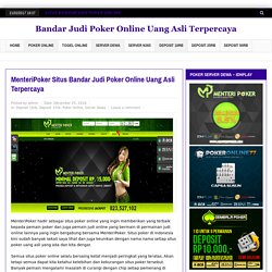 MenteriPoker Situs Bandar Judi Poker Online Uang Asli Terpercaya
