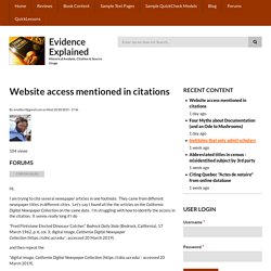Website access mentioned in citations