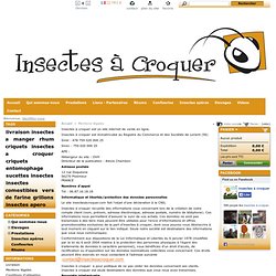 Mentions légales - insectesacroquer