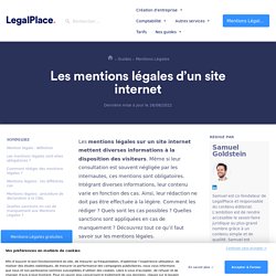 Les mentions légales d'un site internet (+ Modèle gratuit)