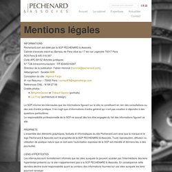 Mentions légales - Péchenard et Associés