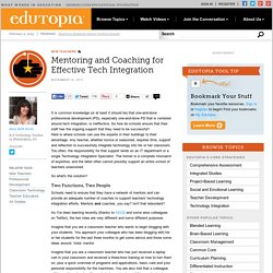 Mentoring and Coaching for Effective Tech Integration