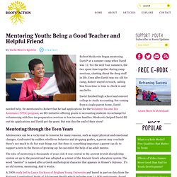 Mentoring Youth: Being a Good Teacher and Helpful Friend