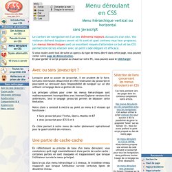 Menu déroulant en CSS