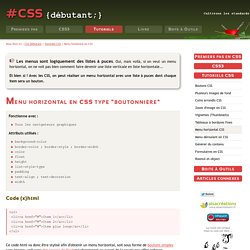Menu horizontal en CSS - CSS Debutant