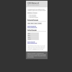 CSS Menus (with some help from jQuery) " qrayg.com
