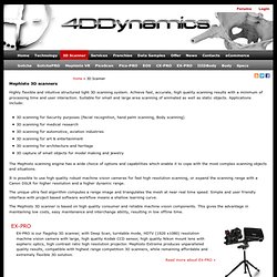 Mephisto 3D Scanner range - 4DDynamics 3D scanners