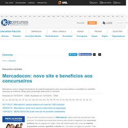 Concurso JC - Mercadocon: novo site e benefícios aos concurseiros