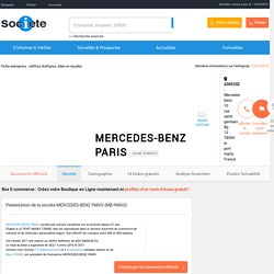 MERCEDES-BENZ PARIS (LE PORT MARLY) Chiffre d'affaires, résultat, bilans sur SOCIETE.COM - 679803197