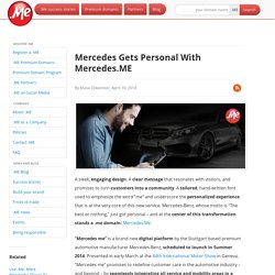 Mercedes Gets Personal With Mercedes.ME
