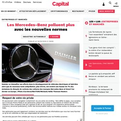 Les Mercedes-Benz polluent plus avec les nouvelles normes