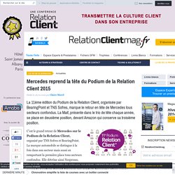 Mercedes reprend la tête du Podium de la Relation Client 2015
