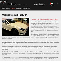 Mercedes S500 in Dubai Rental