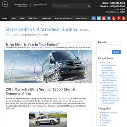 2018 Mercedes-Benz Sprinter E2500 Electric Commercial Van