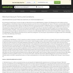 Merchant Account Terms and Conditions
