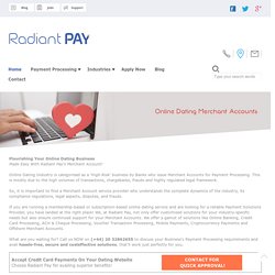 Merchant Account for Online Dating Website and Industry in UK