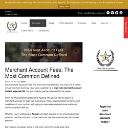 What is Merchant Account Fees?