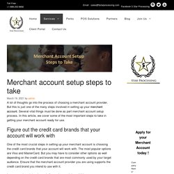 Merchant Account Set Up