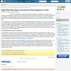 High Risk Merchant Account for Tech Support in USA by Kdscard Pay