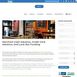Credit Card Cash Advance for Business