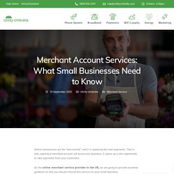 Merchant Account Services: What Small Businesses Need to Know - Utility Umbrella