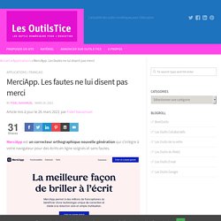 MerciApp. Un excellent nouveau correcteur en ligne