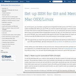 Set up SSH for Git and Mercurial on Mac OSX/Linux - Bitbucket