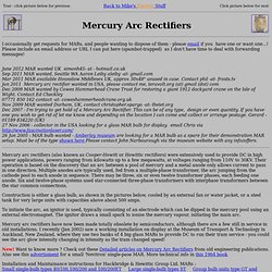 Mercury Arc Rectifiers