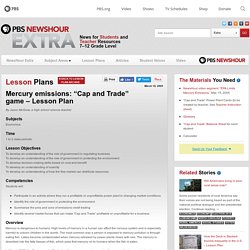 Mercury emissions: “Cap and Trade” game – Lesson Plan