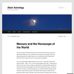 Mercury and the Horoscope of the World