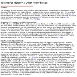 How To Test For Mercury & Other Heavy Metals