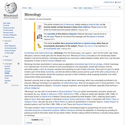 Mereology