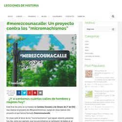 #merezcounacalle: Un proyecto contra los "micromachismos"