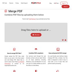 Merge PDF Documents Easily and for Free using MergePDF.net