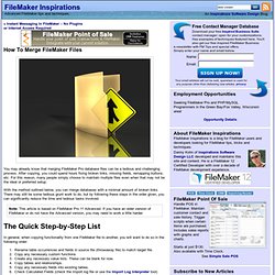 How To Merge FileMaker Files – FileMaker Inspirations