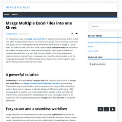 Merge Multiple Excel Files into one Sheet - mergeexcelfiles