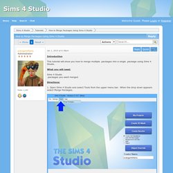 How to Merge Packages Using Sims 4 Studio