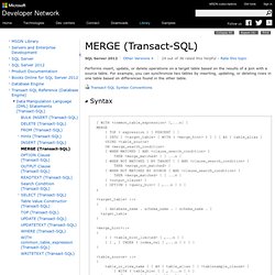 MERGE (Transact-SQL)