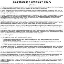 MERIDIAN THERAPY