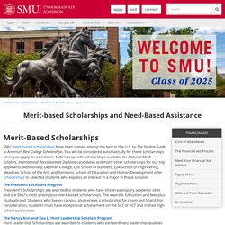 Merit-based Scholarships and Need-Based Assistance - SMU