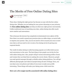 The Merits of Free Online Dating Sites - Connecting Singles - Medium